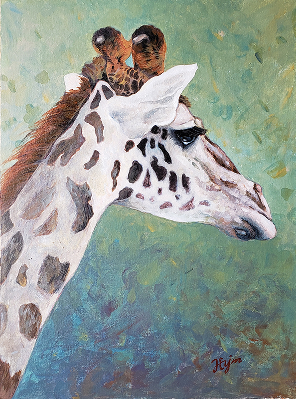 Acrylic Giraffe Painting