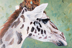 Hong Yin Giraffe Painting