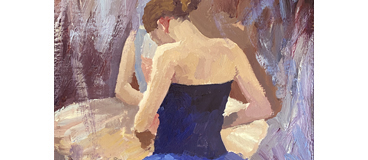 oil painting Ballerinas in the studio