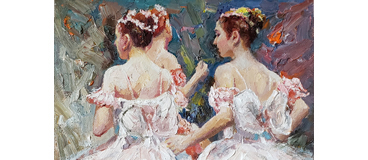 oil painting Ballerinas